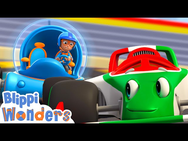 Blippi Wonders - Blippi Races a Formula 1 Race Car! | Blippi Animated Series | Blippi Toys