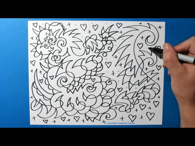 Soul Expressionism #13 / Crazy Love Pattern / Intuitive Drawing / Abstract Doodle / Art Therapy