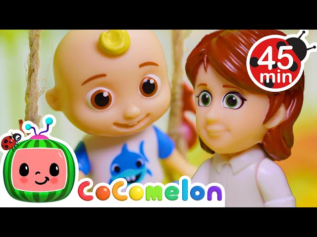 Toy JJ Plays on the Swing | CoComelon Toy Play Learning | Nursery Rhymes for Babies