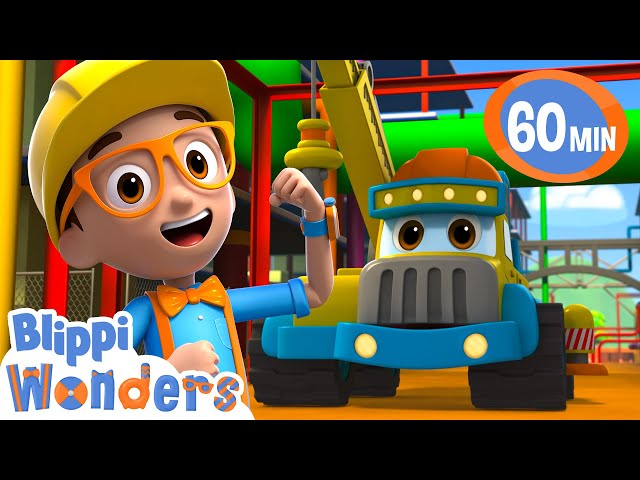 Blippi Wonders Why do construction workers wear hats?| | Blippi Wonders Educational Videos for Kids