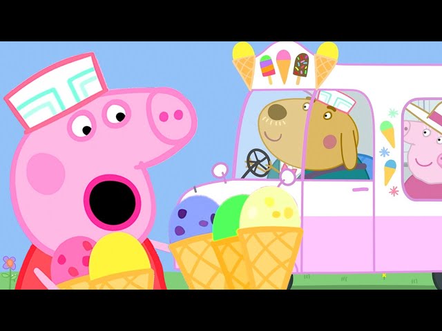 Peppa Pig Runs a Ice Cream Van! | Family Kids Cartoon
