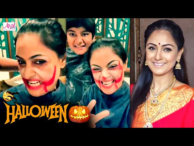 Simran's Fun ghost makeup 👻 | Halloween Makeup ,Christmas Special | Tamil Actress , Petta