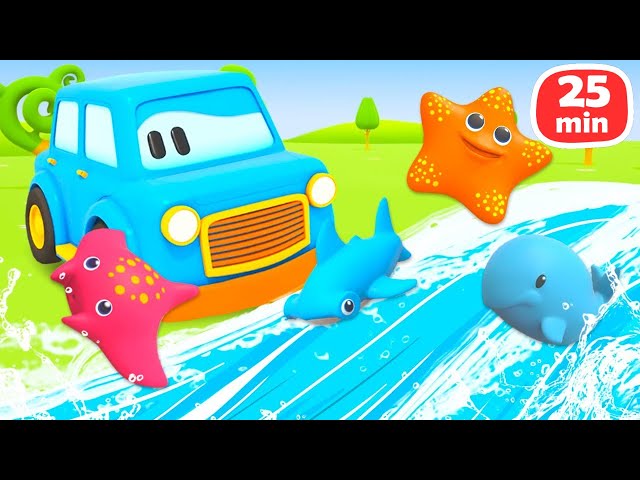 Car Cartoon for Kids: Clever Cars Learn Sea Animals & Educational video
