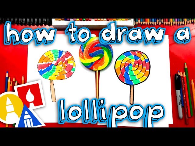 How To Draw A Giant Rainbow Lollipop