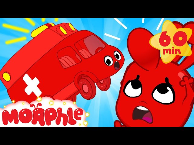 Morphle bumps his head and turns into a Ambulance! Vehicle videos for Kids!