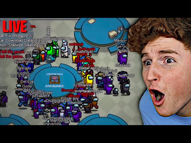 100 YouTubers IN AMONG US Ft. Corpse, Jelly KreekCraft