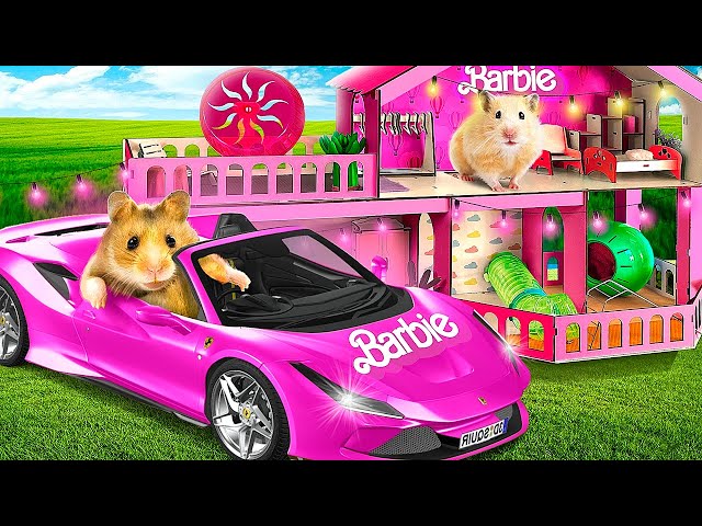 Hamster in a Tiny Barbie House!