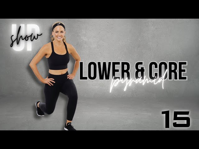 30 MINUTE LOWER & CORE PYRAMID - At Home, Fat Burning Workout (Show Up Day #15)