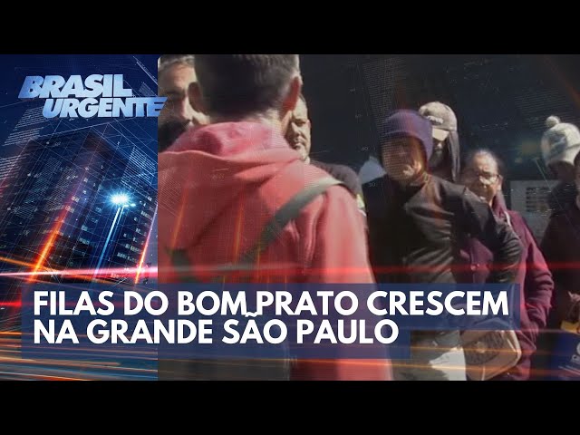 Fome: Filas no Bom Prato crescem na Grande SP | Brasil Urgente