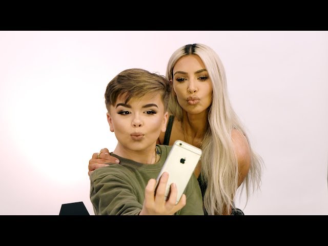 Kim Kardashian West Stops by Reuben’s Makeup Tutorial
