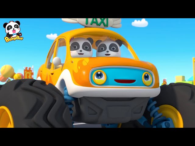 Baby Panda's Monster Truck Race | Monster Car Song | Nursery Rhymes | Kids Song | Baby Song |BabyBus