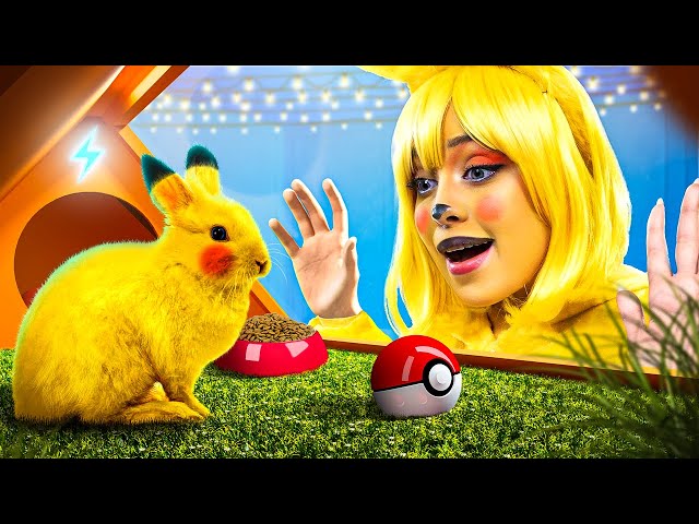 Pokémon in Real Life! We Build a Tiny House for Pikachu!