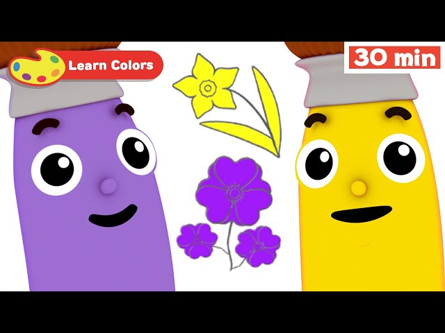 Kids Learn Colors with Petey Paintbrush | Early Learning Videos for Child Development & Education