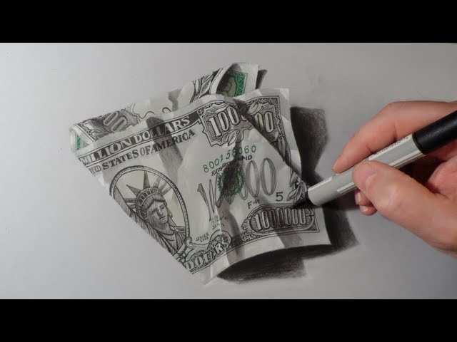 How to Draw Dollar? One Million Dollars Bill!