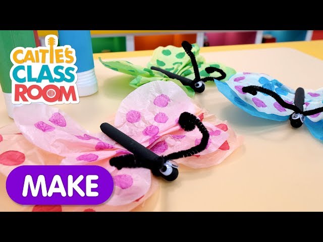 Make a Tissue Paper Butterfly Craft! | Caitie's Classroom