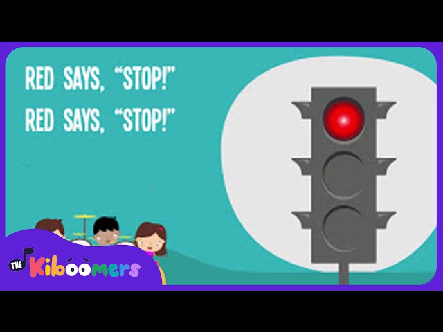 Green Says GO Traffic Lights Lyric Video - The Kiboomers Preschool Songs & Nursery Rhymes