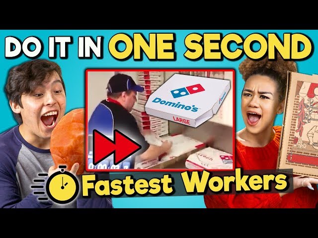 Try to Complete In One Second Challenge (Fastest Workers)