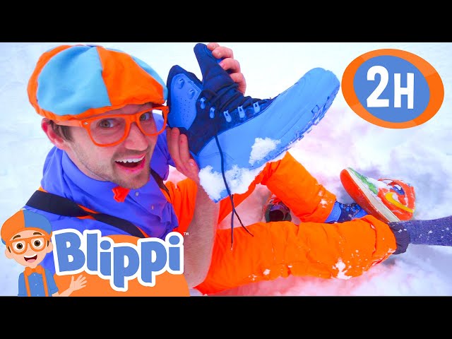 Blippi Plays in the Snow! | 2 HOURS OF BLIPPI CHRISTMAS VIDEOS FOR KIDS!