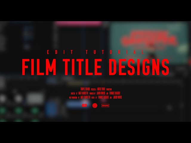 Make FILM TITLES With Ease Edit Tutorial!