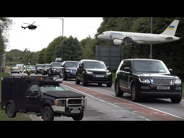 Huge security operation for world leaders leaving London after the funeral ✈️ 🌍