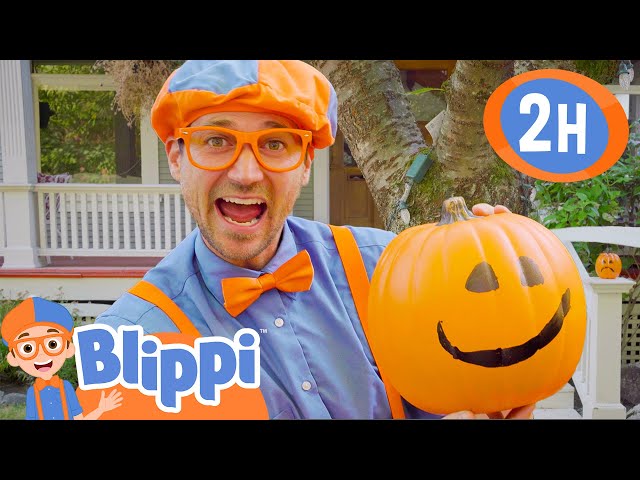 Blippi Decorates His House For Halloween! | 2 HOURS OF BLIPPI HALLOWEEN! | Blippi Toys