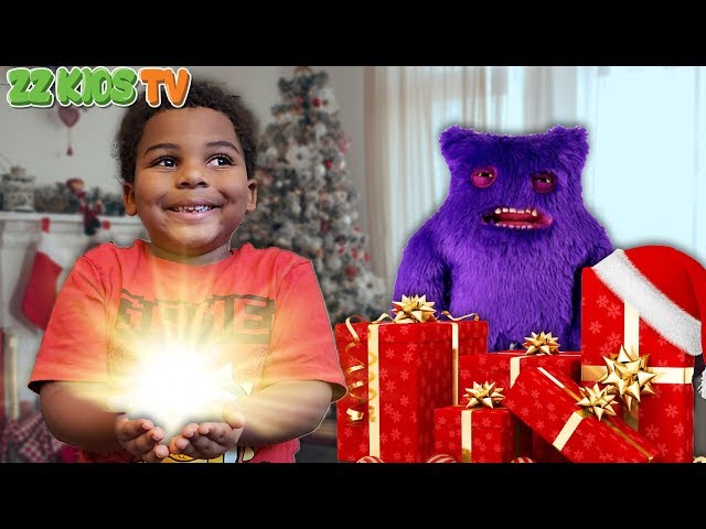 Cute Monster Goes Christmas Shopping & Plays Hide N Seek! (What gifts did he buy?)
