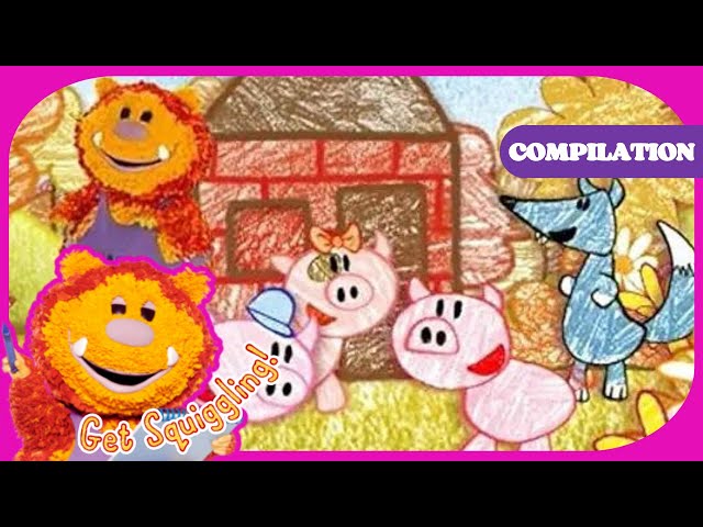 Three Little Pigs  | Season 1 Episodes 7-8| Get Squiggling! FULL EPISODE Compilation