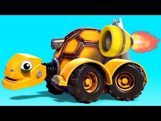 Truck videos for kids - The TURTLE FIRE TRUCK - AnimaCars
