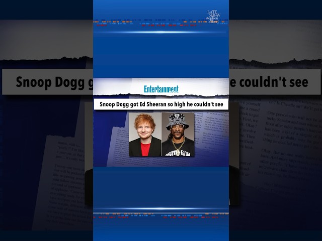 #Meanwhile… backstage at a concert, Snoop Dogg got Ed Sheeran so high - he couldn’t see. #shorts