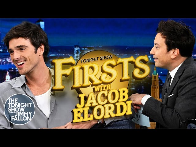 Jacob Elordi Reveals His First Celebrity Crush Was Brad Pitt: Tonight Show Firsts | The Tonight Show