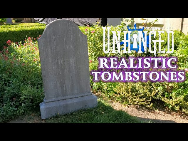 We made Realistic Looking Halloween Tombstones