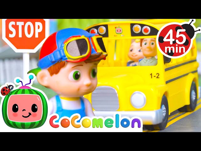 TomTom's Toy Wheels On The Bus | CoComelon Toy Play Learning | Nursery Rhymes for Babies