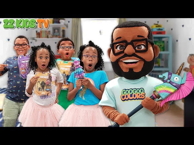 Hello Neighbor Toy Scavenger Hunt ZZ Kids TV Edition! (Find The Fortnite Rainbow Smash!)