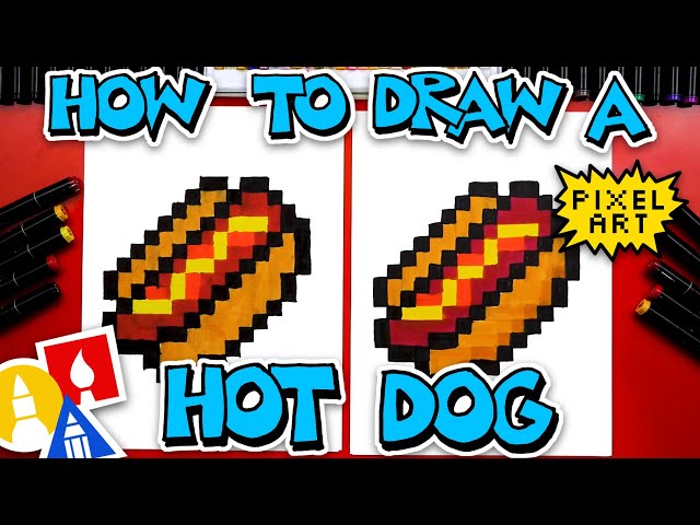 How To Draw A Hot Dog Pixel Art