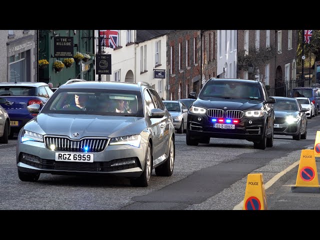Bill Clinton, Rishi Sunak, VIPs in armoured cars in Northern Ireland 🇬🇧 🇮🇪 🇺🇸 🇪🇺