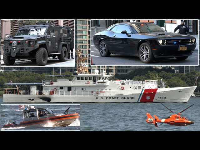 Armored trucks, security boats, motorcades and more during UN week in New York