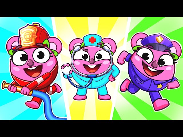 FireGirl, DoctorGirl, and PoliceGirl Song 🚒🚑🚓 | Funny Kids Songs 😻🐨🐰🦁 And Nursery Rhymes by Baby Zoo