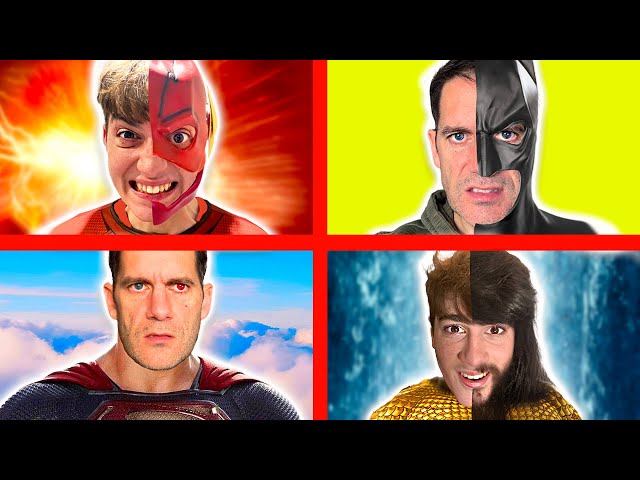 Superhero Transformations! - The Flash, Batman, Superman & Aquaman