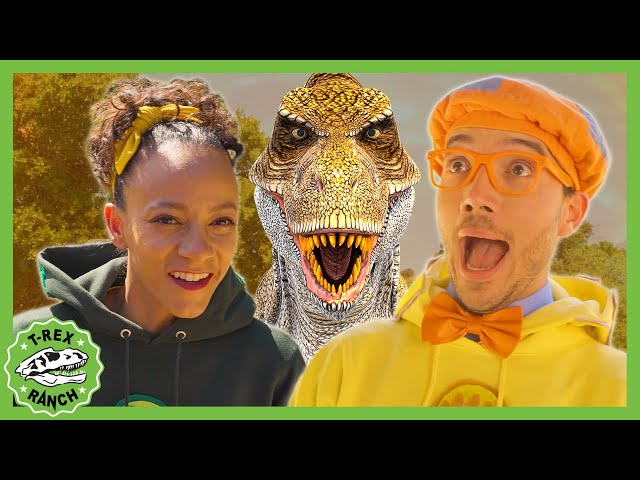 Blippi & Meekah's Epic Day of Dinosaurs! | T-Rex Ranch Dinosaur Videos for Kids