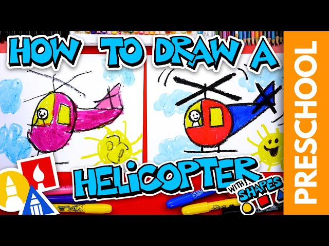 How To Draw A Helicopter With Shapes - Preschool