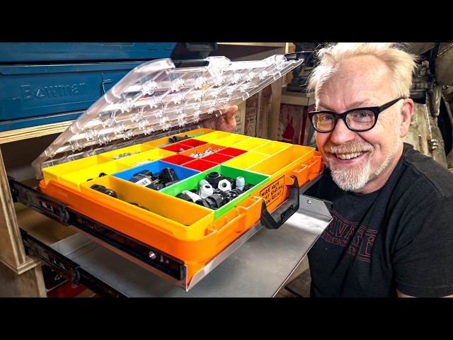 Adam Savage Prototypes His Dream Hardware Storage System