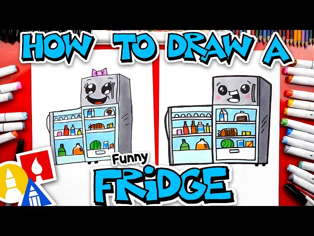 How To Draw A Funny Cartoon Fridge