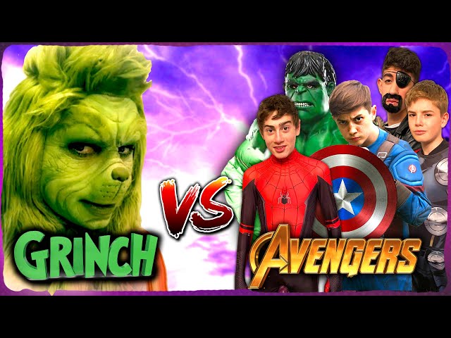Avengers Vs The Grinch! - Epic Superhero Kids Parody with Nerf