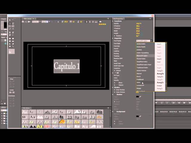 Tutorial Adobe Premiere CS6 Crear creditos, titulos, texto, carteles. Español