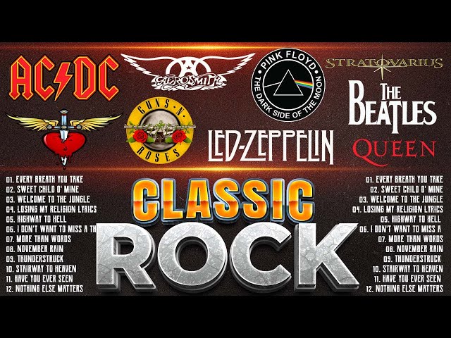 AC/DC, Aerosmith, Queen, The Police, Pink Floyd, The Who, CCR🔥🔥 Power Ballads | Classic Rock Songs
