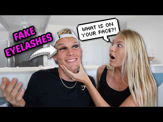 Wearing Fake Eyelashes Prank on my Girlfriend!