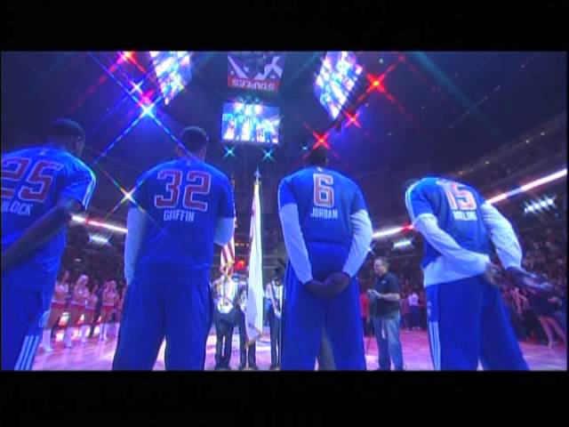 Coco Jones sings National Anthem @ STAPLES Center - LA Clippers vs. Oklahoma City - 11-13-13