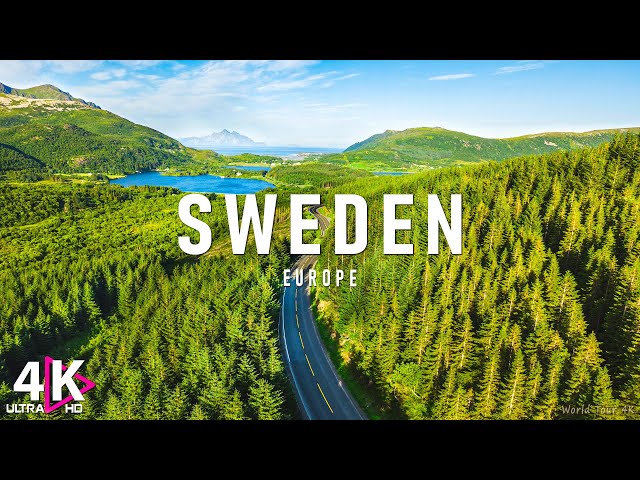 FLYING OVER SWEDEN - Amazing Beautiful Nature Scenery & Relaxing Music | 4K Video Ultra HD