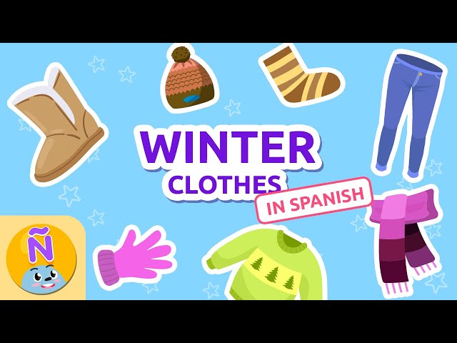 WINTER CLOTHES 🧣 ROPA de INVIERNO🧤Spanish Vocab for Kids - Bilingual