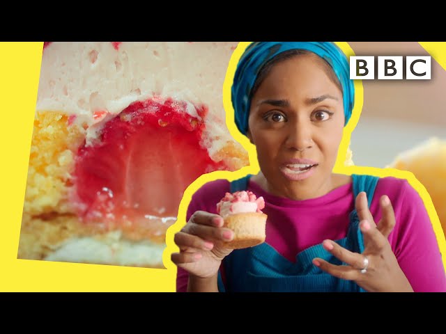 Nadiya's insane strawberry cupcake recipe! - BBC